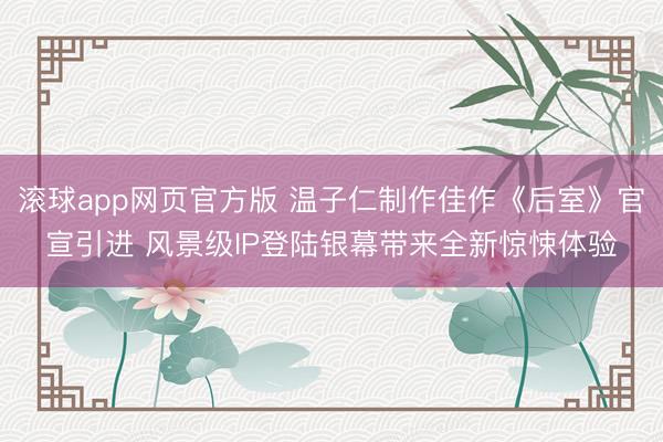 滚球app网页官方版 温子仁制作佳作《后室》官宣引进 风景级IP登陆银幕带来全新惊悚体验